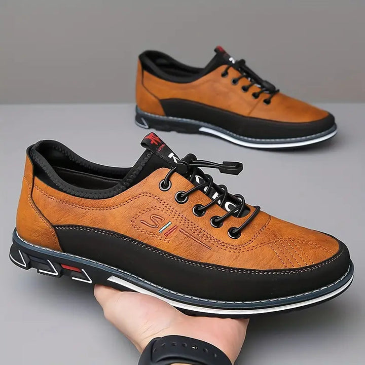 Jaziel | Men's Sporty Leather Casual Sneakers