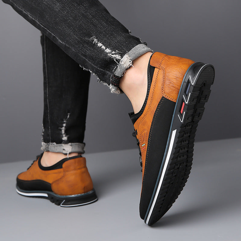 Jaziel | Men's Sporty Leather Casual Sneakers