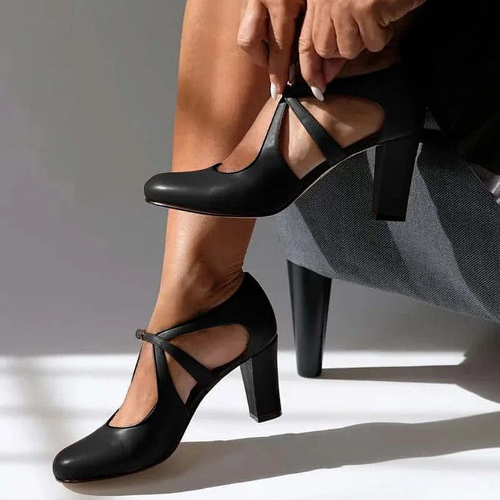 Camille - Women's Elegant Comfort Block Heel Shoes