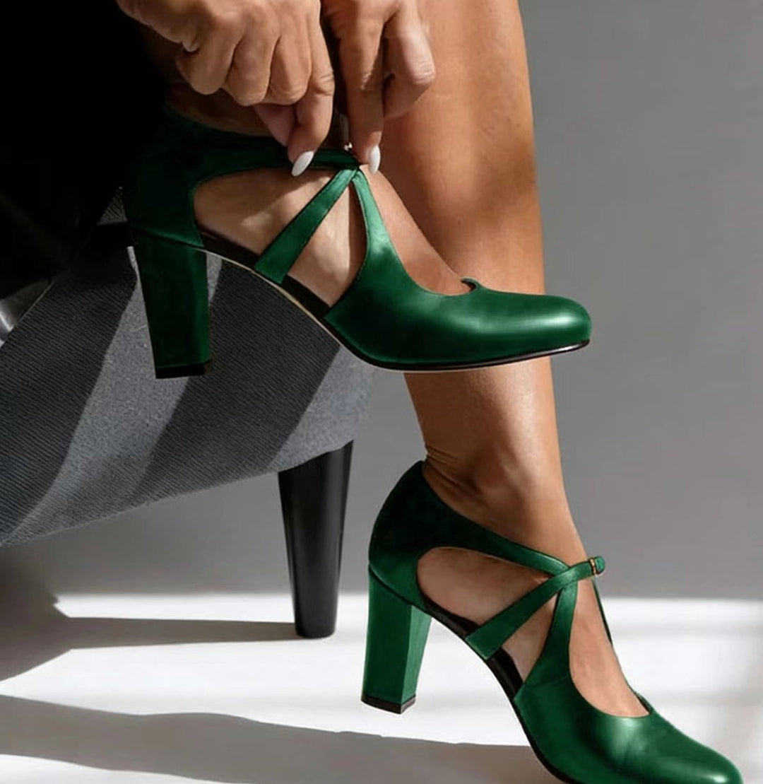 Camille - Women's Elegant Comfort Block Heel Shoes