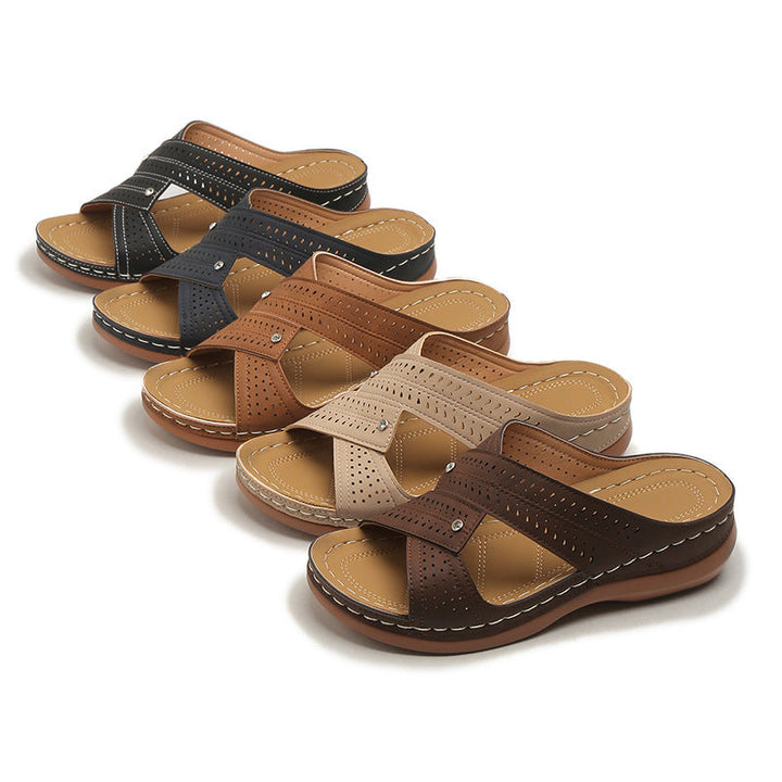Susan | Women's Orthopedic Crossover Wedge Sandals