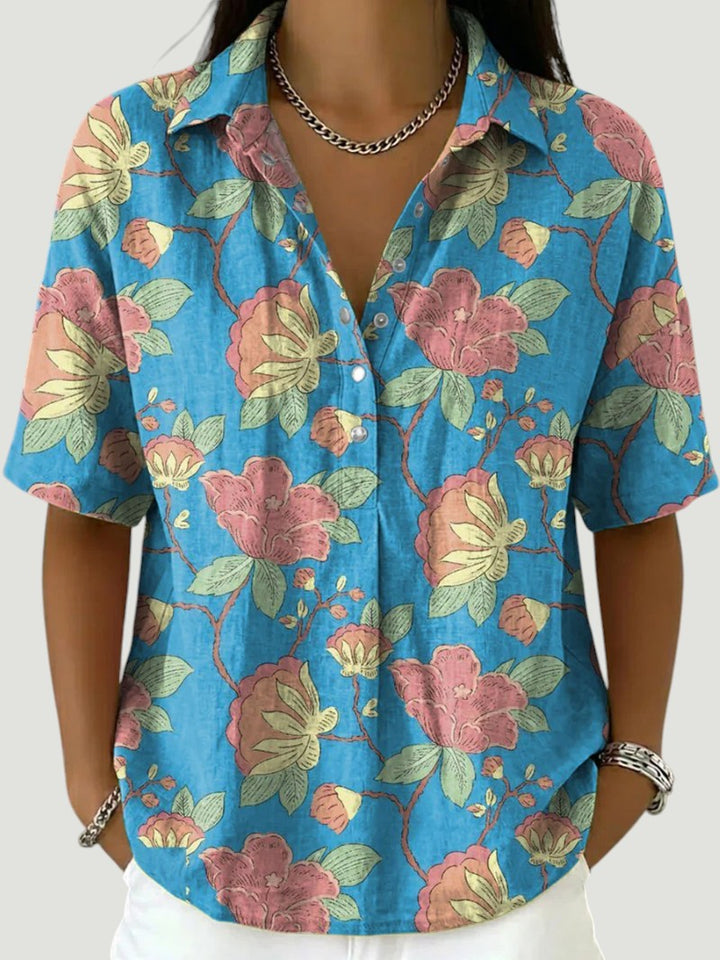 Gabriella - Elegant Blouse With Floral Print