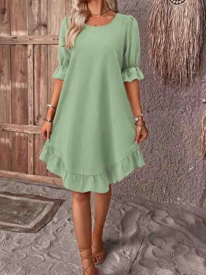 Sally | Women's Ruffle Summer Dress — Relaxed Fit