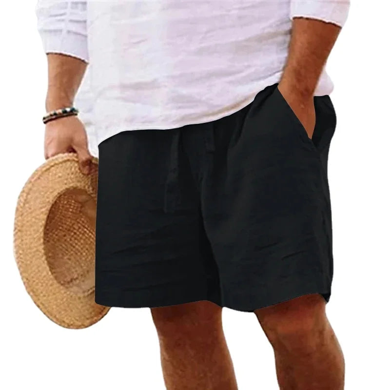 Nieuwe heren katoenen effen kleur korte lichtgewicht gymbroek oversized strandshorts heren jogging sport grote korte homme