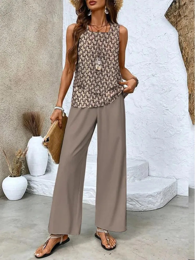 Katherine | Women's Elegant Two-Piece Summer Set — Loose Fit
