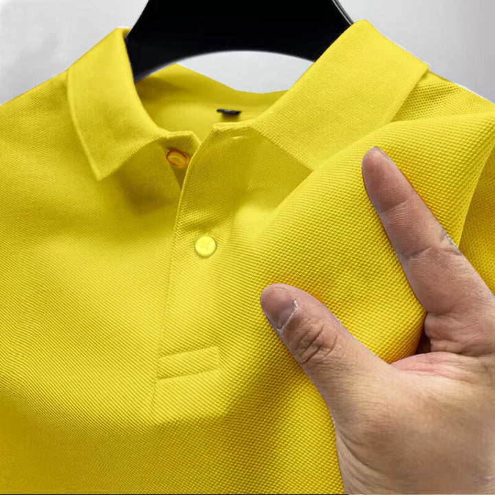2025 Hot Sale Heren Zomer Casual Ademend Comfortabel Poloshirt Heren Effen Kleur Hoge Kwaliteit Korte Mouw T-shirt