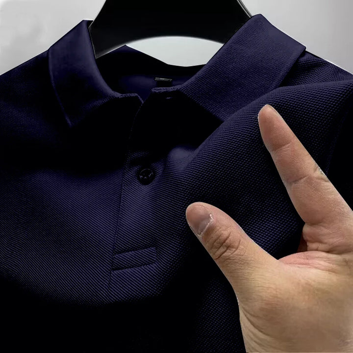 2025 Hot Sale Heren Zomer Casual Ademend Comfortabel Poloshirt Heren Effen Kleur Hoge Kwaliteit Korte Mouw T-shirt