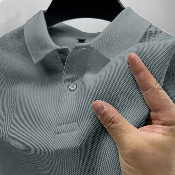 2025 Hot Sale Heren Zomer Casual Ademend Comfortabel Poloshirt Heren Effen Kleur Hoge Kwaliteit Korte Mouw T-shirt