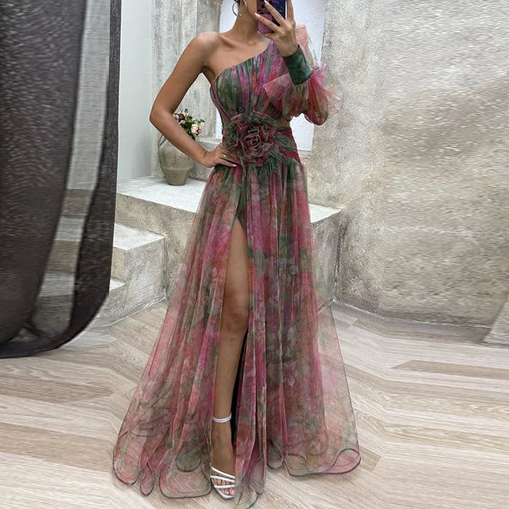 Maureen | Women's Flowy Maxi Dress — Multicolor Elegance