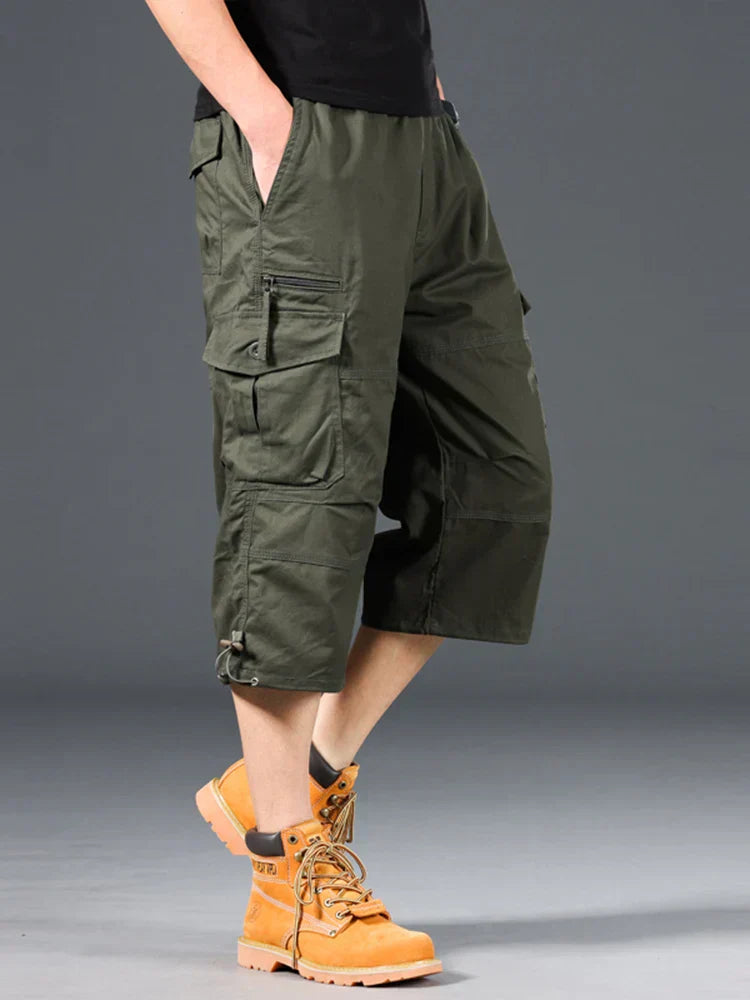 Michael | Long Cotton Cargo Shorts