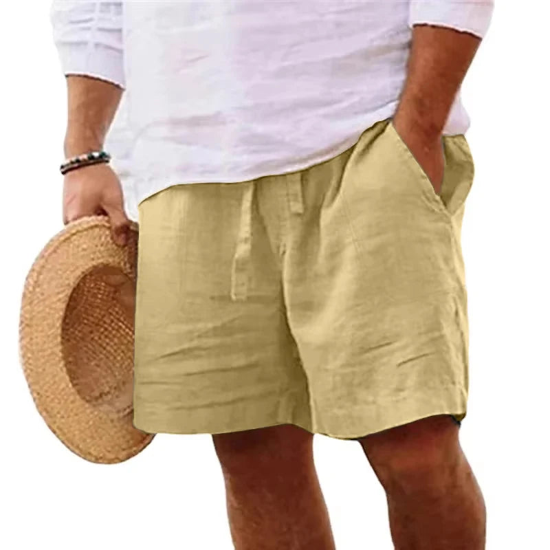 Nieuwe heren katoenen effen kleur korte lichtgewicht gymbroek oversized strandshorts heren jogging sport grote korte homme