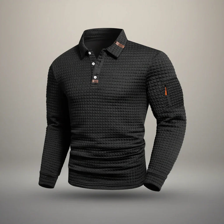 Linden - Women's Textured Polo Shirt — Elegant Comfort