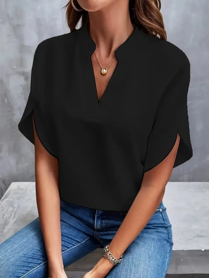 Alice | Women's Elegant V-Neck Blouse — Relaxed Fit