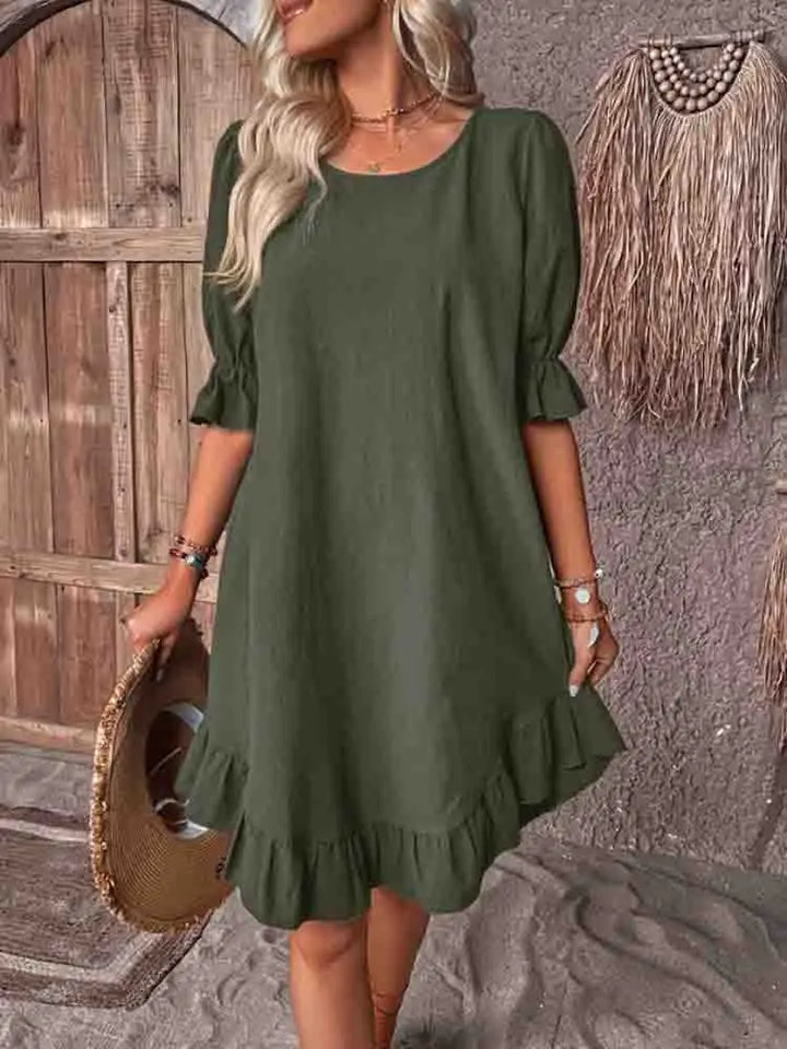 Sally | Women's Ruffle Summer Dress — Relaxed Fit