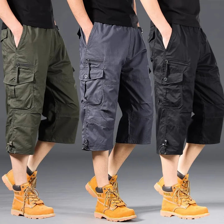 Michael | Long Cotton Cargo Shorts