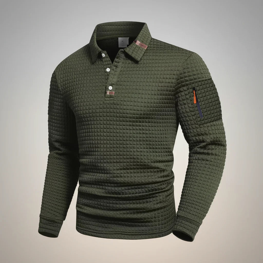 Linden - Women's Textured Polo Shirt — Elegant Comfort