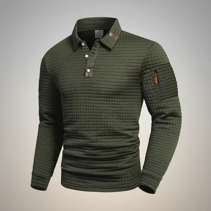 Linden - Women's Textured Polo Shirt — Elegant Comfort