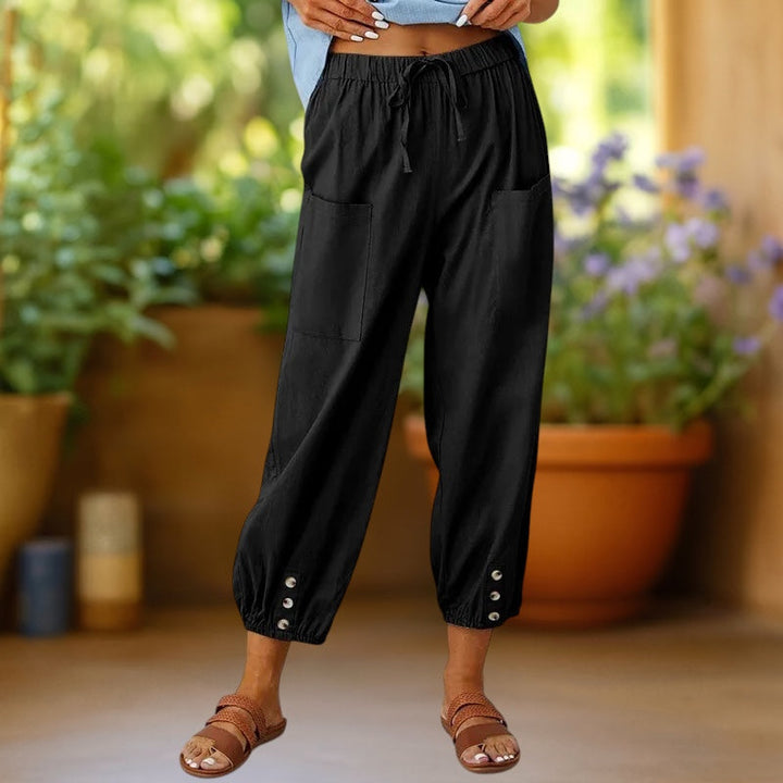 Isabella | Drawstring Cropped Harem Pants
