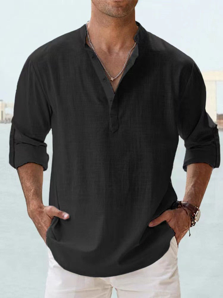 Scott | Breathable Linen Blouse