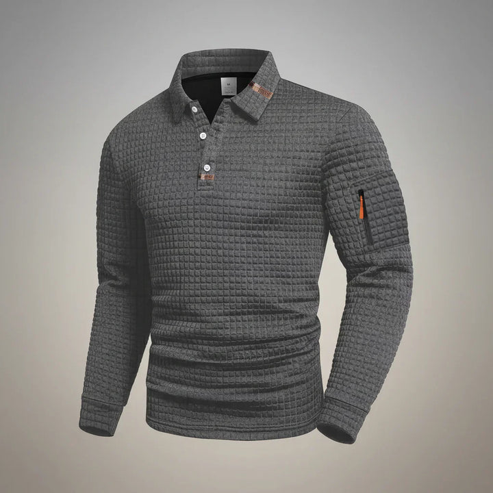 Linden - Women's Textured Polo Shirt — Elegant Comfort