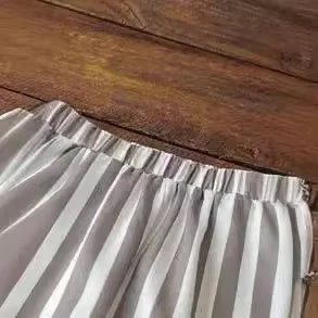 Elizabeth | Stripe Split Wide-Leg Trousers