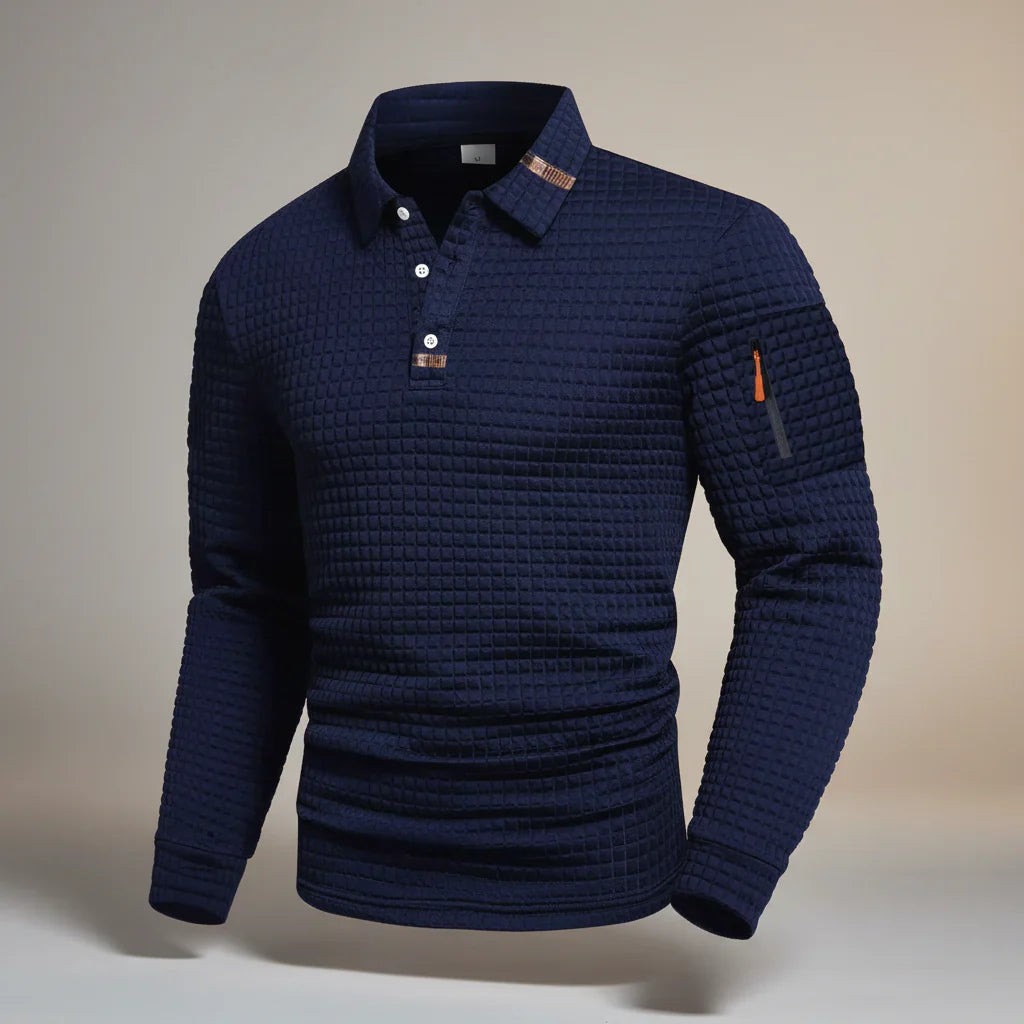 Linden - Women's Textured Polo Shirt — Elegant Comfort