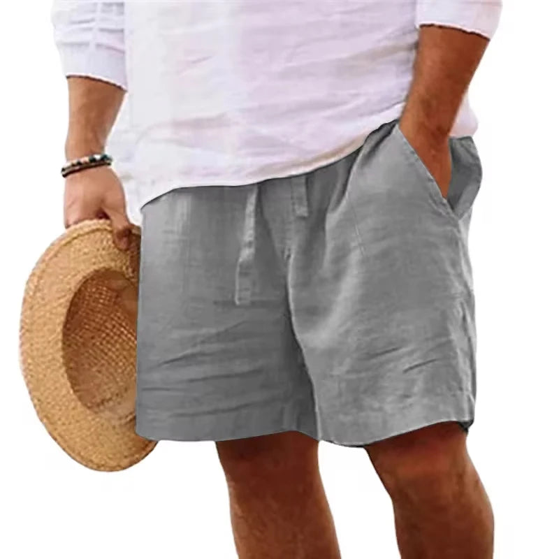 Nieuwe heren katoenen effen kleur korte lichtgewicht gymbroek oversized strandshorts heren jogging sport grote korte homme
