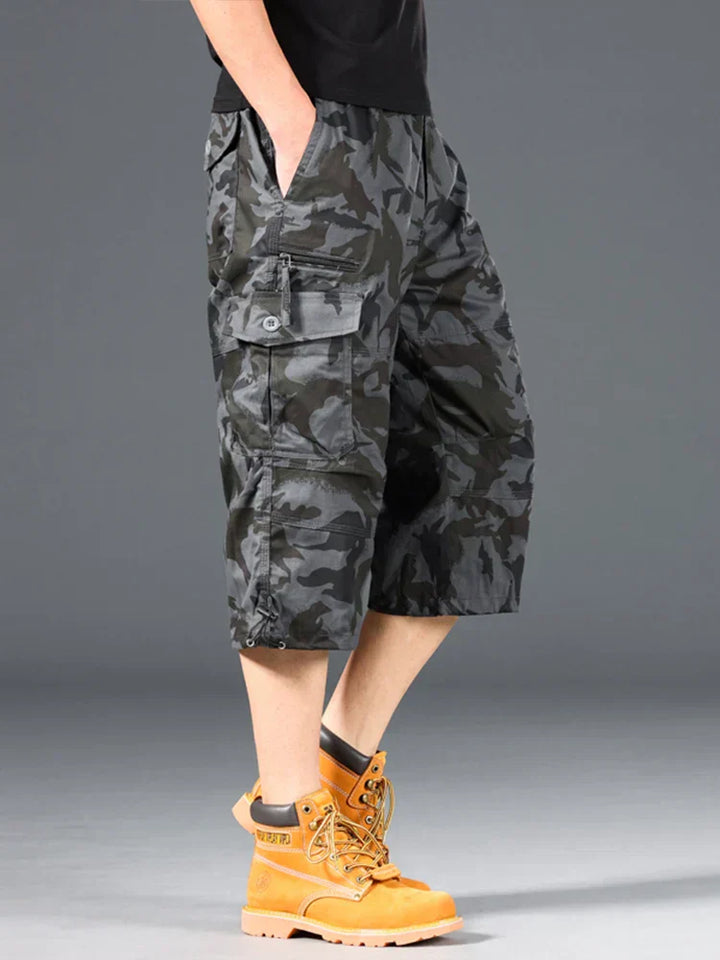 Michael | Long Cotton Cargo Shorts