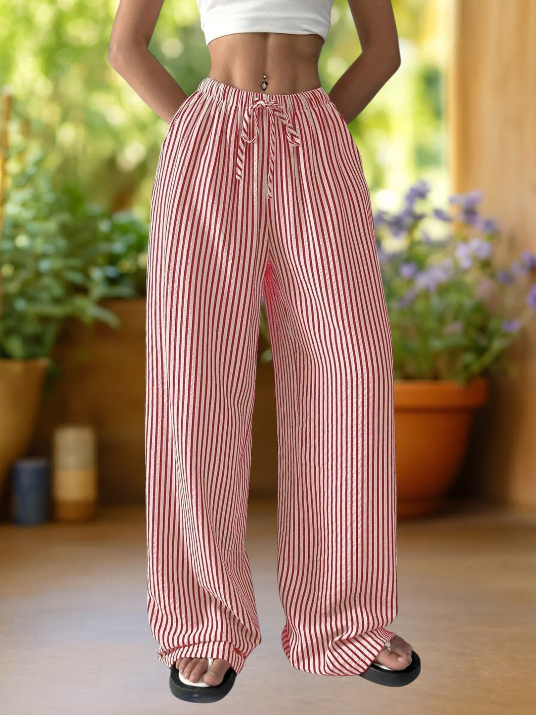 Gianna | Stripe Floor Trousers
