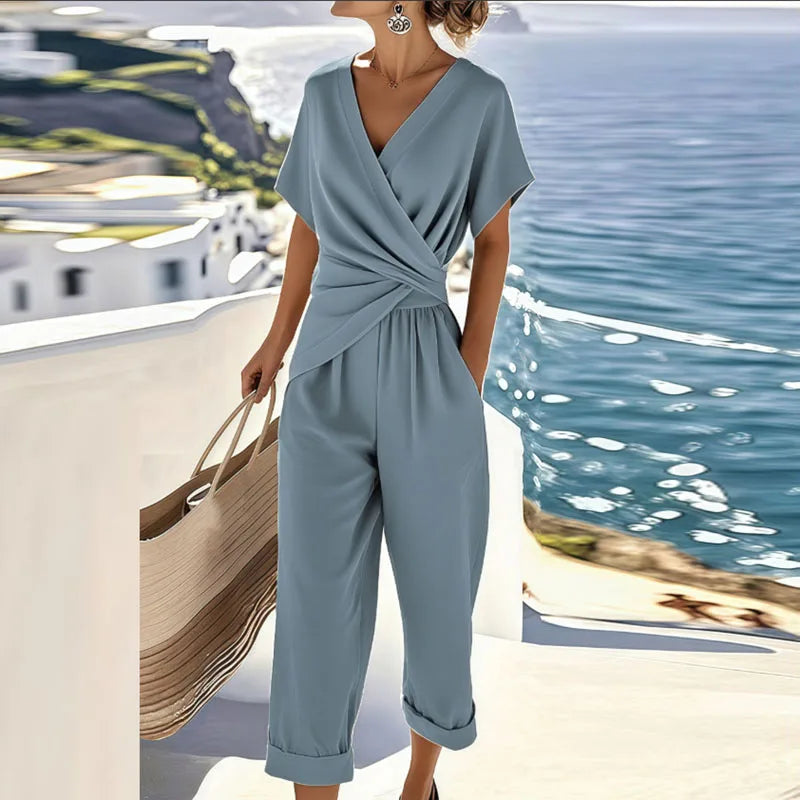 Lorraine | Women's Elegant Two-Piece Wrap-Front Set