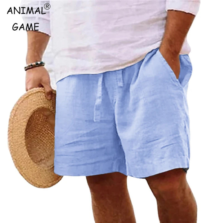 Nieuwe heren katoenen effen kleur korte lichtgewicht gymbroek oversized strandshorts heren jogging sport grote korte homme