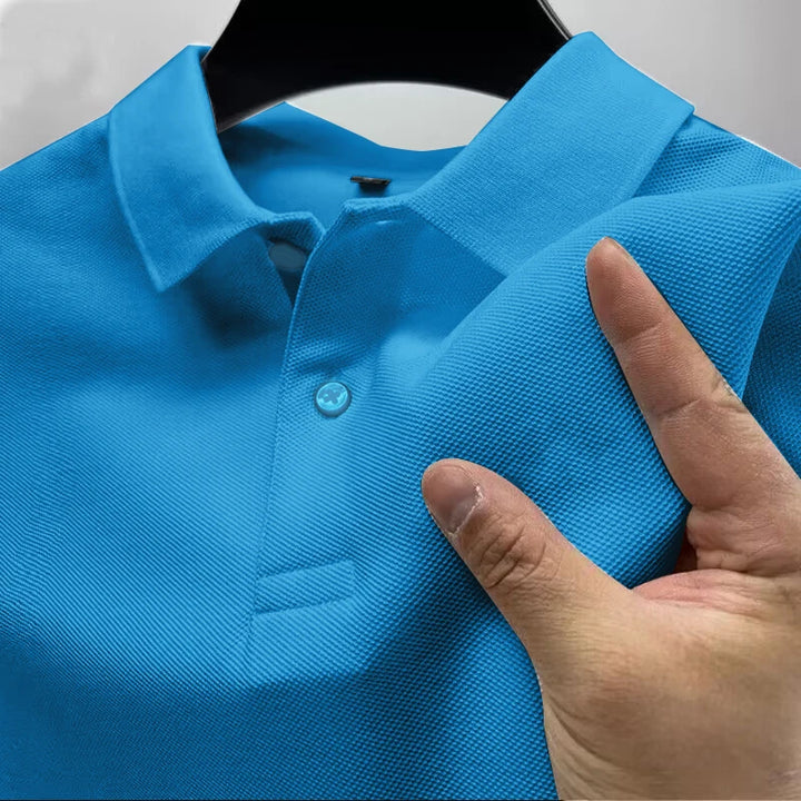 2025 Hot Sale Heren Zomer Casual Ademend Comfortabel Poloshirt Heren Effen Kleur Hoge Kwaliteit Korte Mouw T-shirt