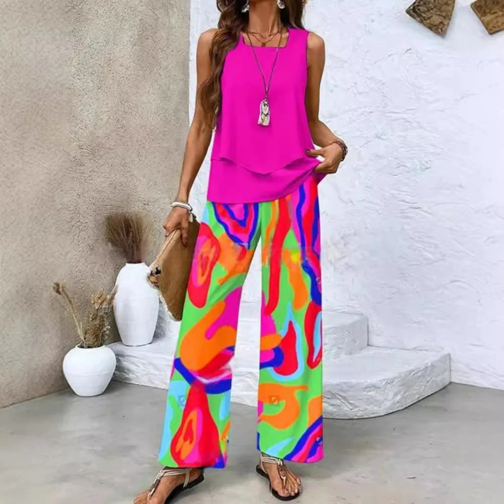 Katherine | Women's Elegant Two-Piece Summer Set — Loose Fit