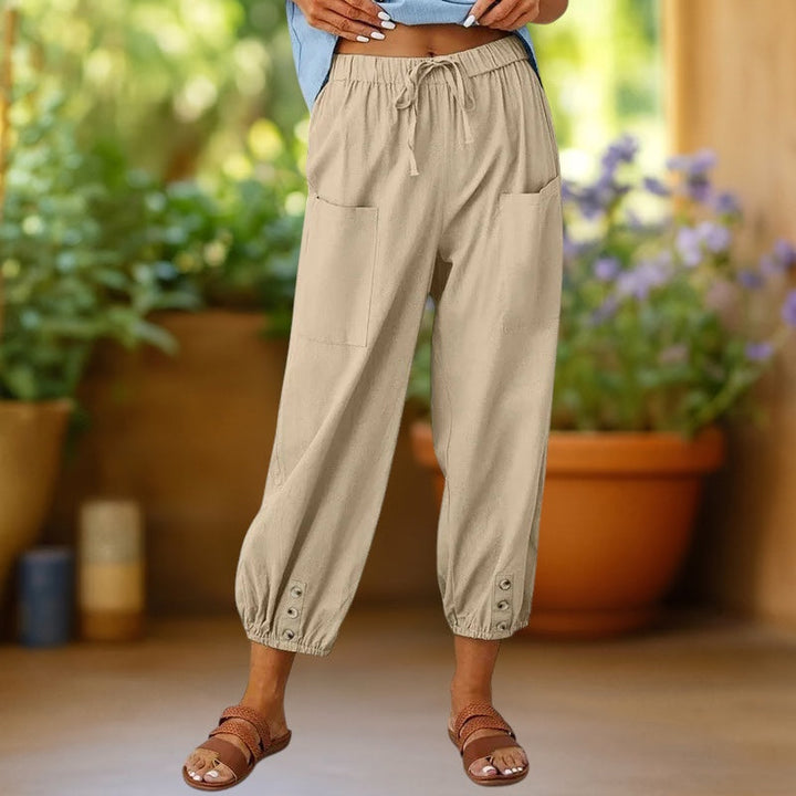 Isabella | Drawstring Cropped Harem Pants