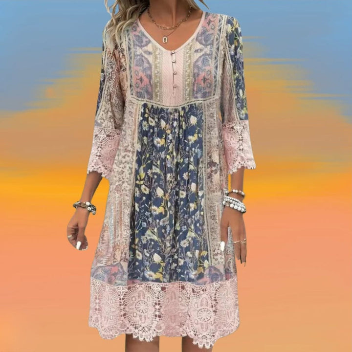 Naya | Women's Boho Floral Maxi Dress — Relaxed Fit