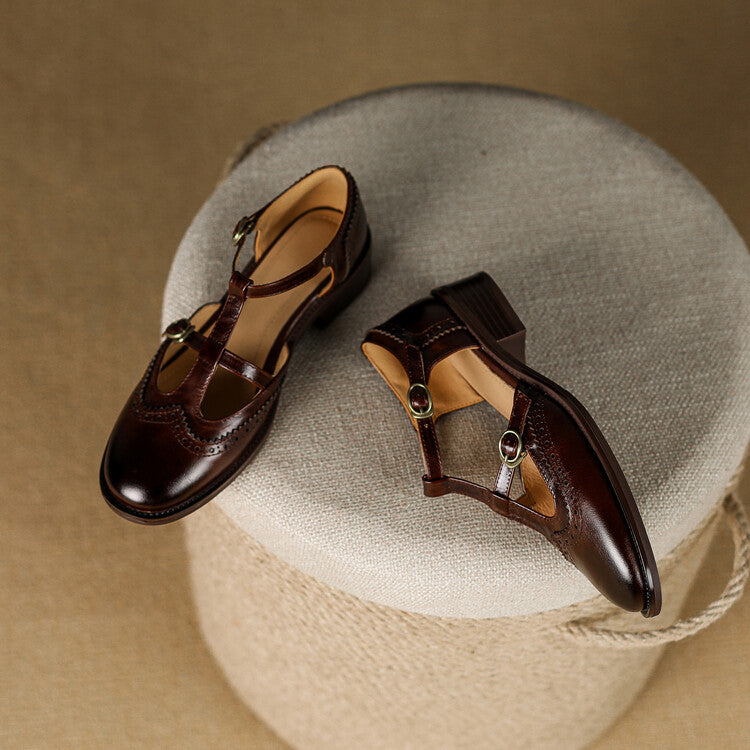 Elodie | Lucienne Leather Mary Janes