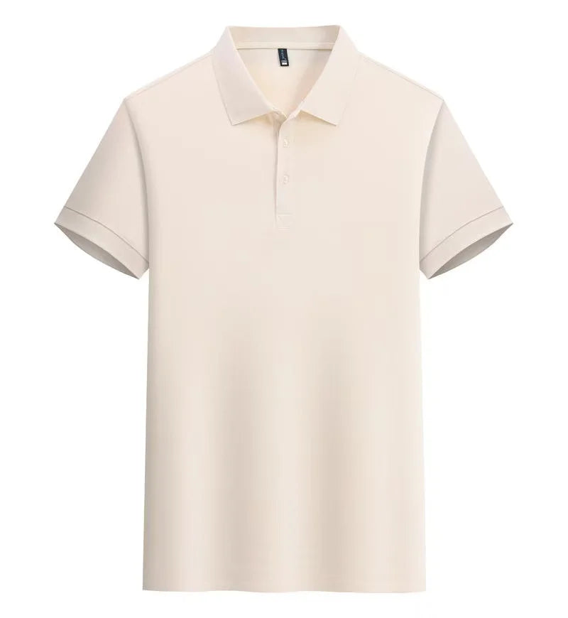 2025 Hot Sale Heren Zomer Casual Ademend Comfortabel Poloshirt Heren Effen Kleur Hoge Kwaliteit Korte Mouw T-shirt