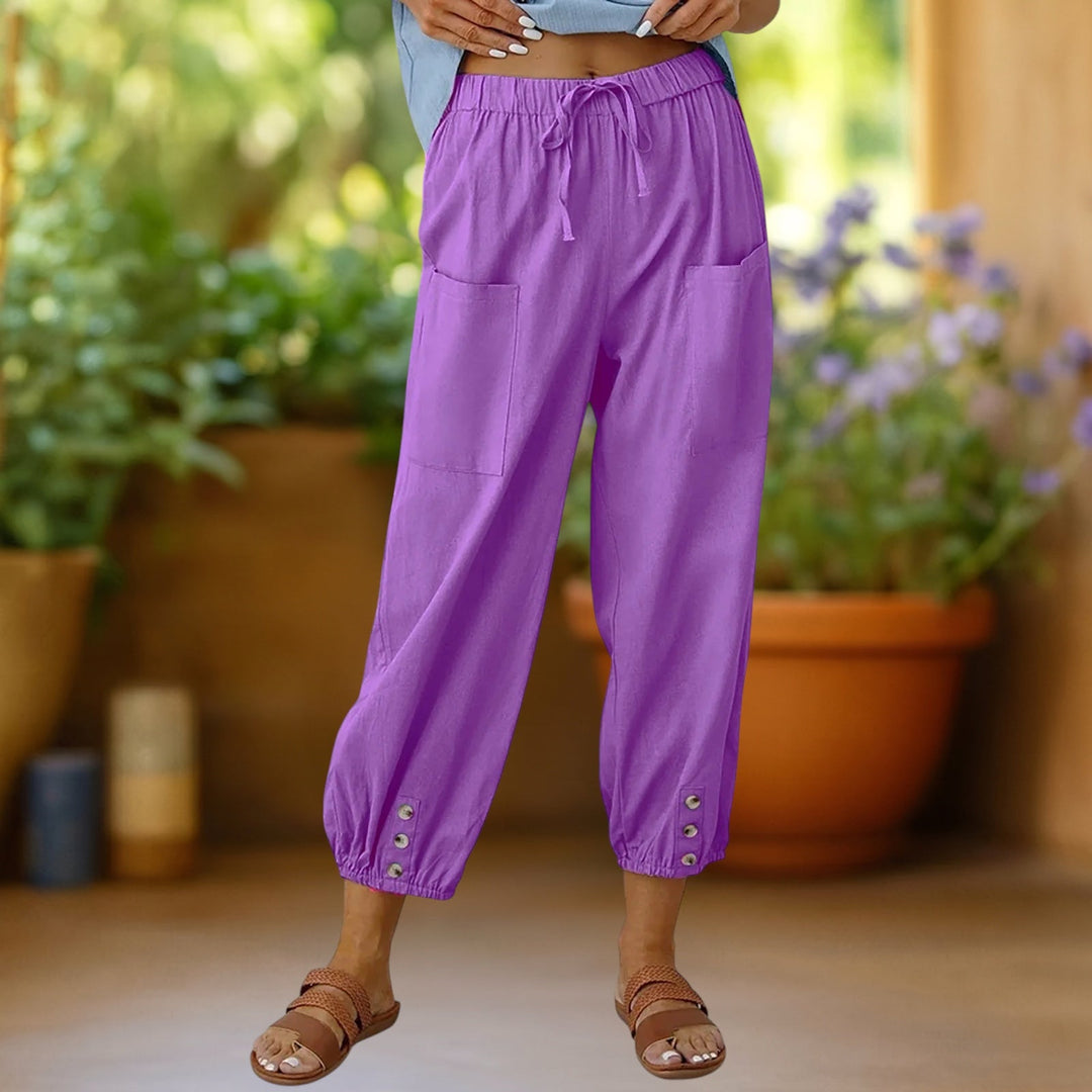 Isabella | Drawstring Cropped Harem Pants