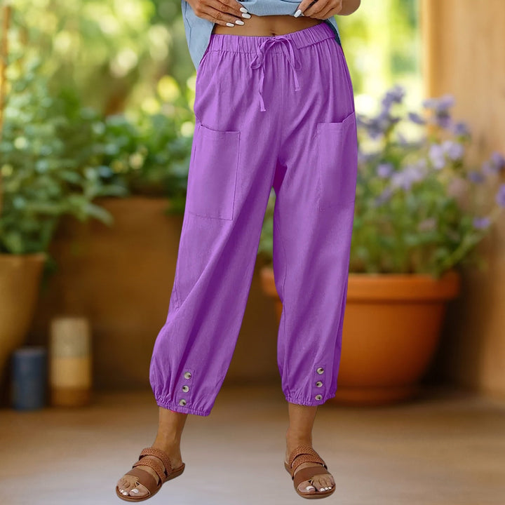 Isabella | Drawstring Cropped Harem Pants
