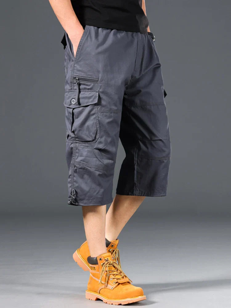 Michael | Long Cotton Cargo Shorts