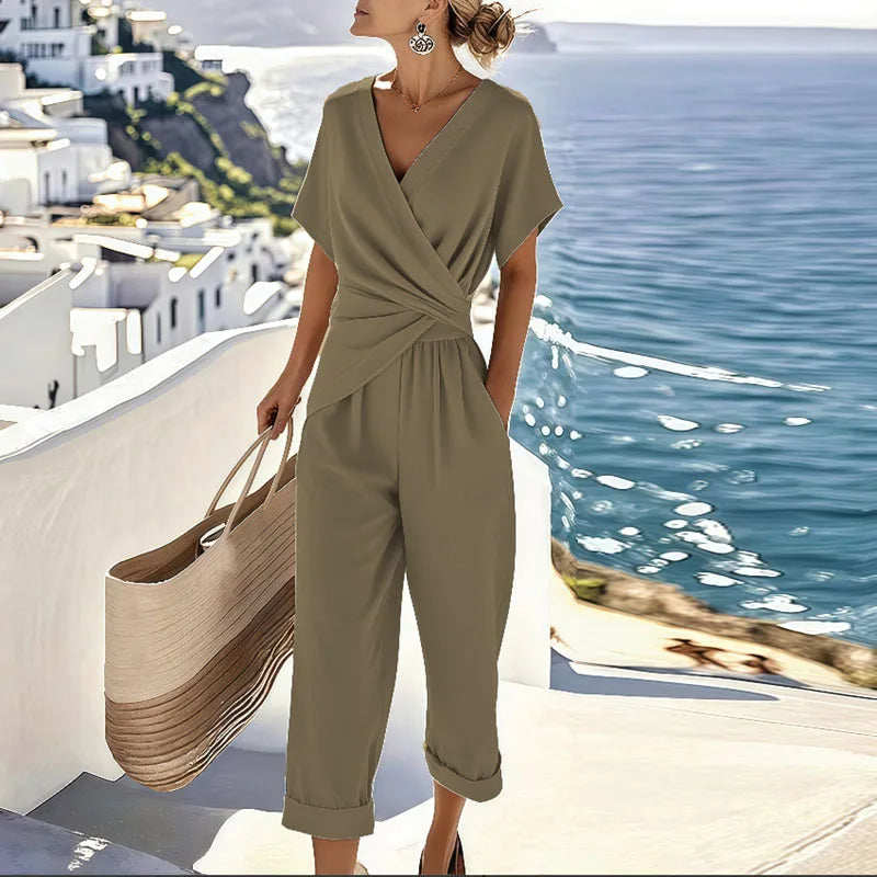 Lorraine | Women's Elegant Two-Piece Wrap-Front Set