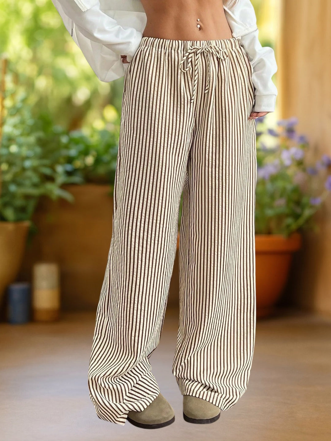 Gianna | Stripe Floor Trousers