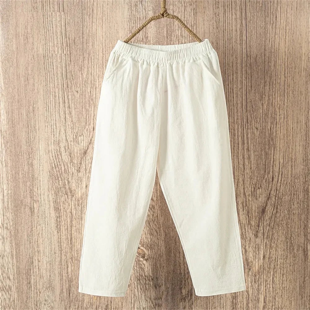 Camila | Linen Wide-Leg Capri