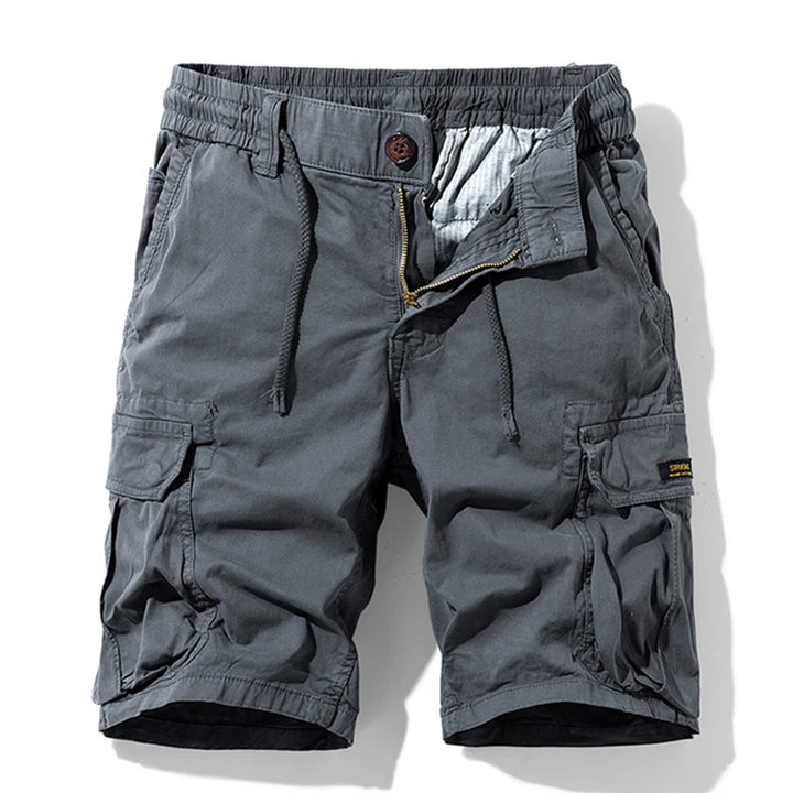 Mannen zomer nieuwe katoenen cargoshorts herenmode casual multi-zakken shorts broek elastische taille ademende joggers shorts mannelijk