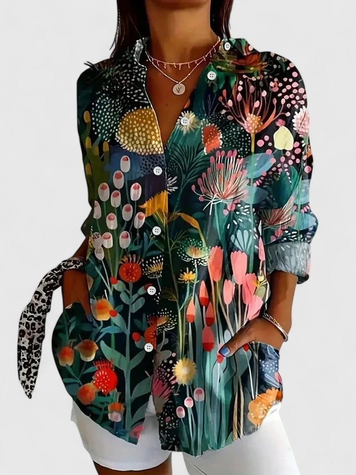 Anica | Women's Printed Blouse — Versatile Everyday Style