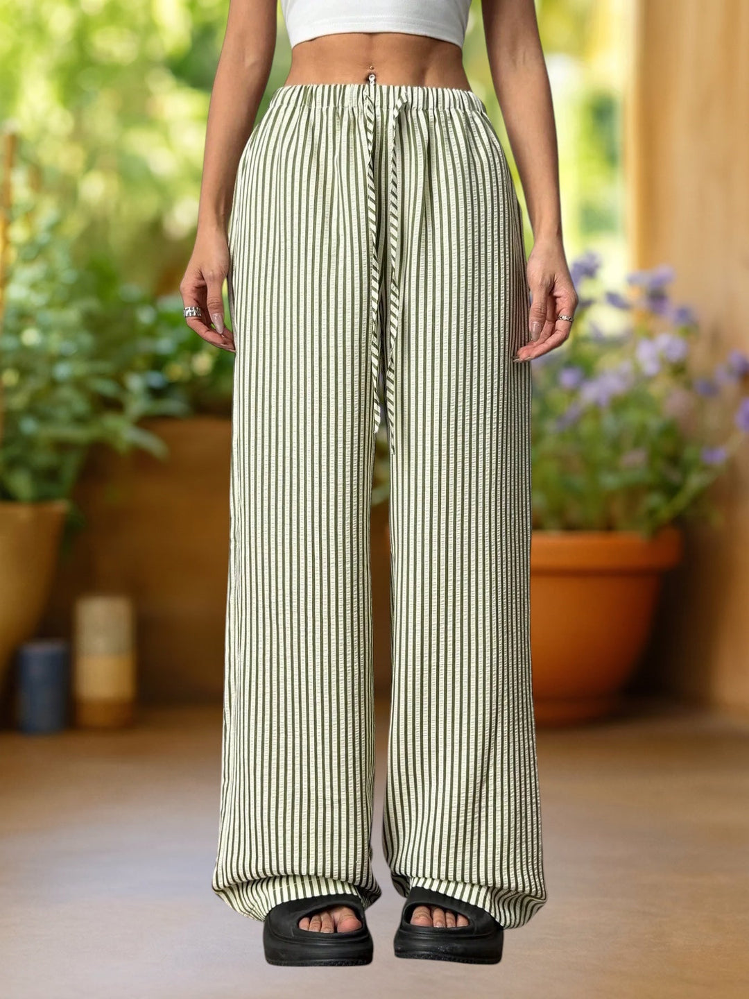 Gianna | Stripe Floor Trousers