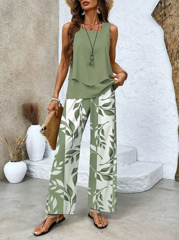 Katherine | Women's Elegant Two-Piece Summer Set — Loose Fit