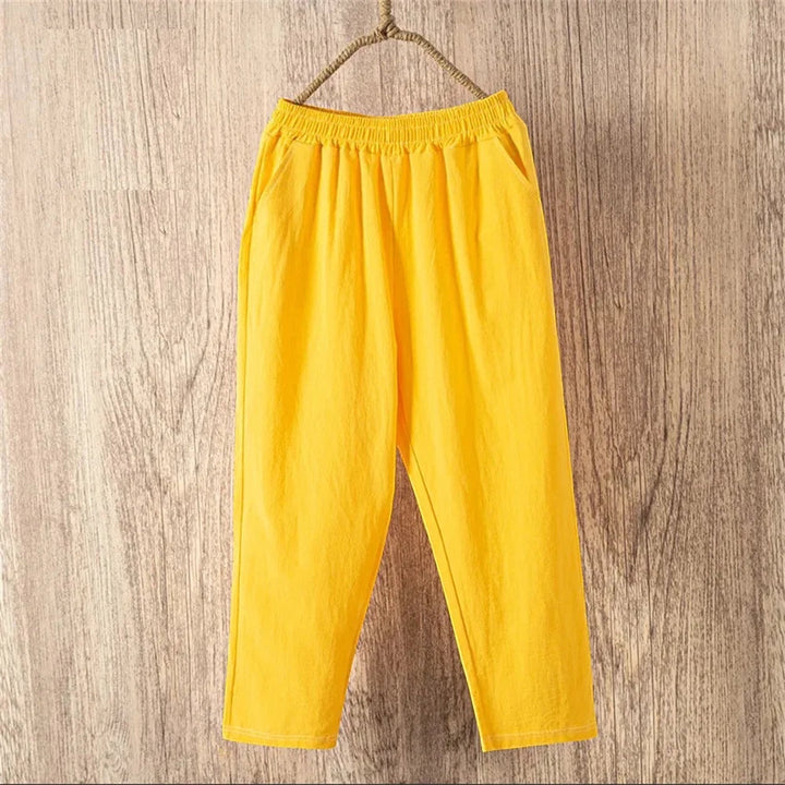 Camila | Linen Wide-Leg Capri