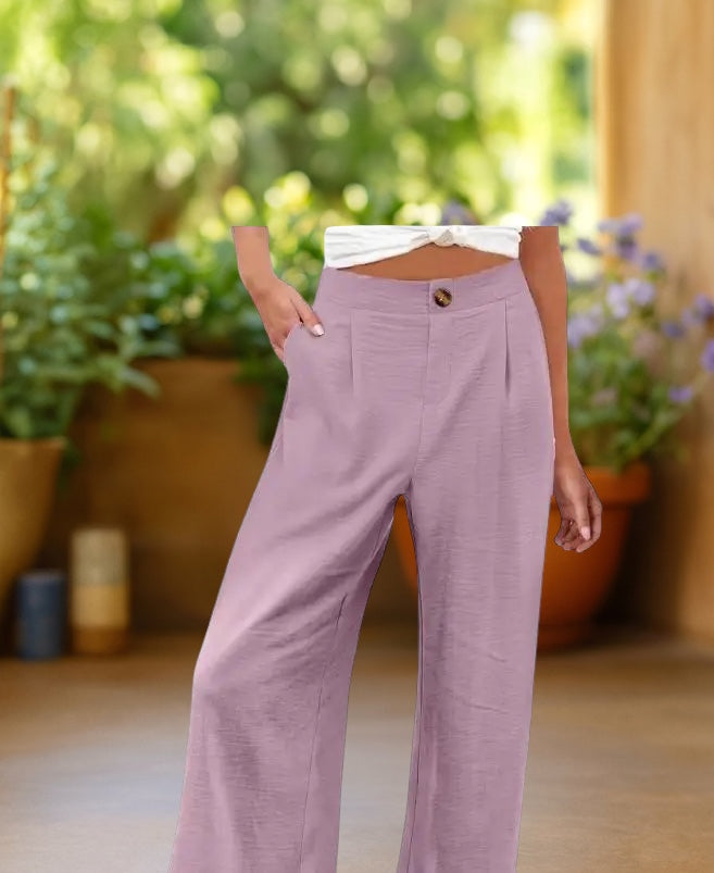 Hazel | Cotton-Linen Lounge Trousers