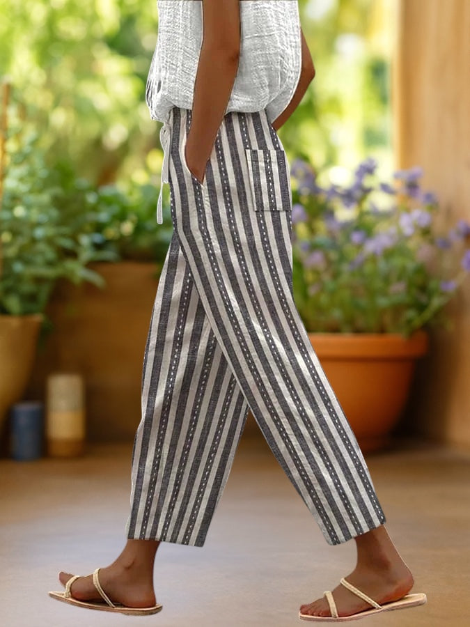 Madison | Boho Print Ankle Trousers